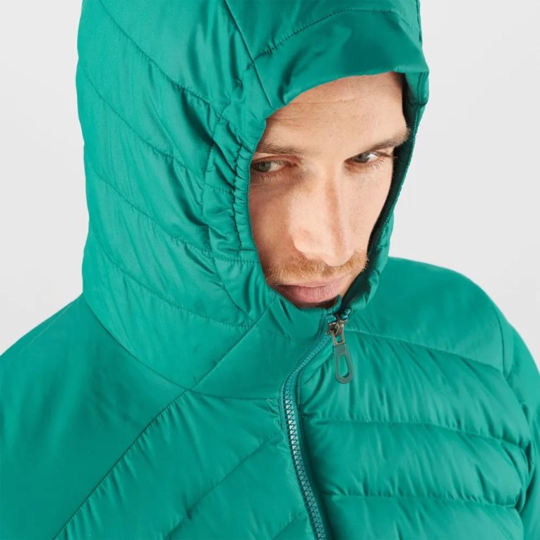 Salomon Essential Xwarm Down Men's Insulated Jackets Green | CA 16N34
